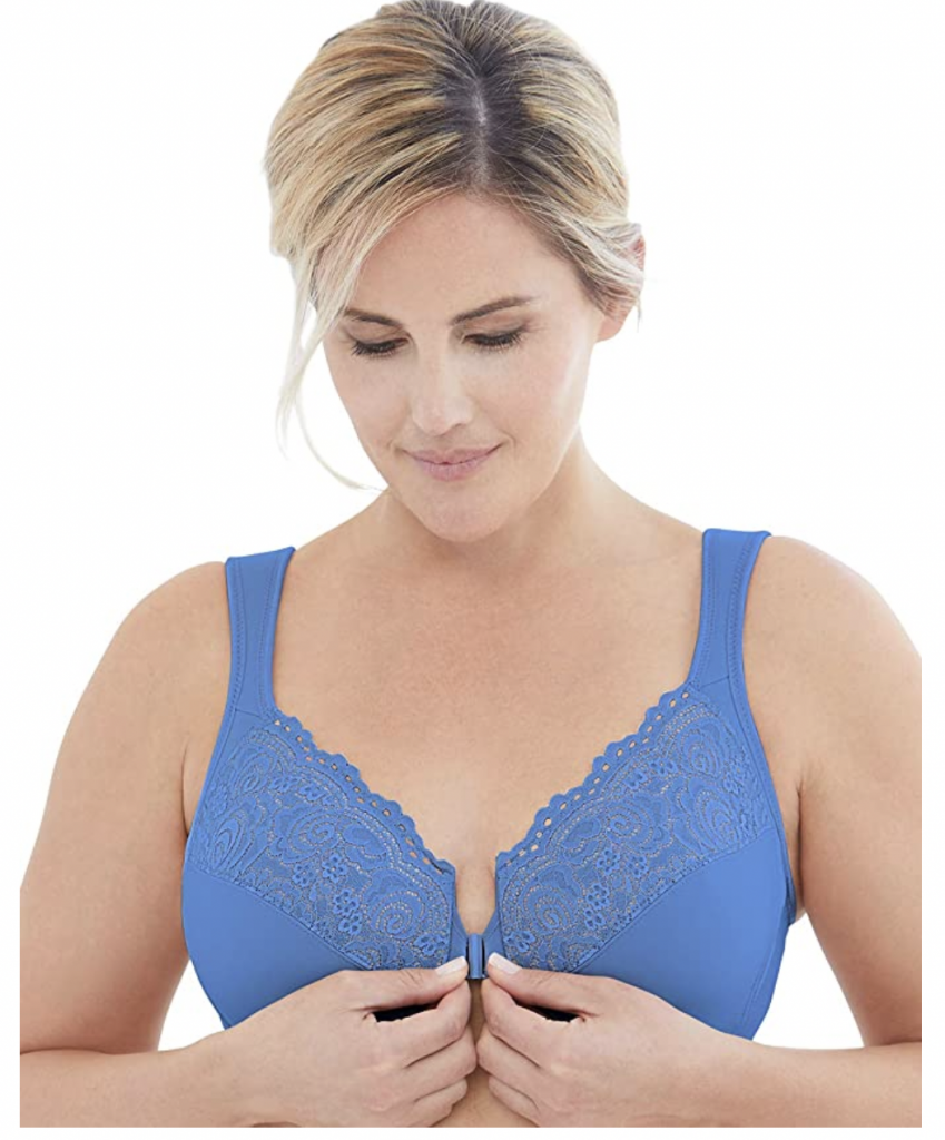 plus size front closure underwire bra